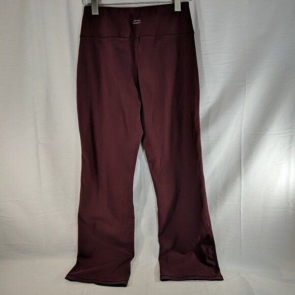 Along Fit Burgundy Red Plum Purple Bootcut Sweat Pants Yoga High Rise Large L - Picture 5 of 10